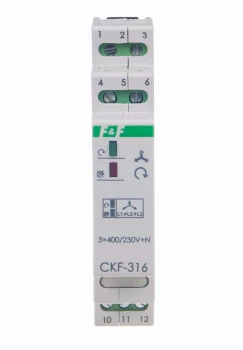 Czujnik kolejności i zaniku faz, montaż na szynie DIN CKF-316 - F&amp;F 2