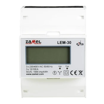 Licznik energii elektrycznej cyfrowy – trójfazowy LEM-30 - Zamel 2