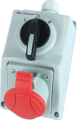Zestaw instalacyjny z rozłącznikiem L-0-P, gniazdo 32A/400V, 5P, C32-48N, 974009 - Elektromet