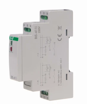 Przekaźnik bistabilny, na szynę DIN, z przekaźnikiem inrush 160A/20ms BIS-411I - F&amp;F 1