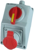 Zestaw instalacyjny z rozlącznikiem 0-I, gniazdo 16A/400V, 5P, C16-18N, 971603 - Elektromet