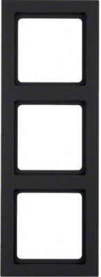 Ramka 3-krotna, antracyt, Q.3, 10136096 - Hager Berker