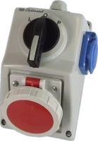 Zestaw instalacyjny z rozlącznikiem L-0-P, gniazdo 16A/400V, 5P + 16A/250V, C16-48.1N, 971614 - Elektromet