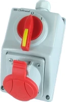 Zestaw instalacyjny z rozlącznikiem 0-I, gniazdo 32A/400V, 5P, C32-18N, 974005 - Elektromet