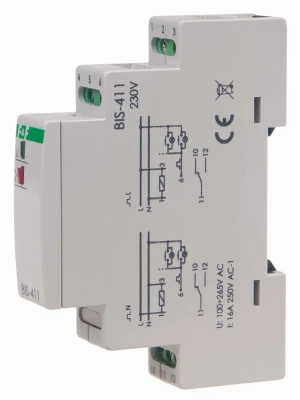 Przekaźnik bistabilny BIS-411, montaż na szynie DIN BIS-411 - F&amp;F 1
