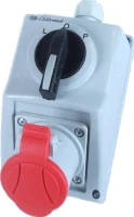 Zestaw instalacyjny z rozlącznikiem L-0-P, gniazdo 32A/400V, 4P, C32-48, 974003 - Elektromet