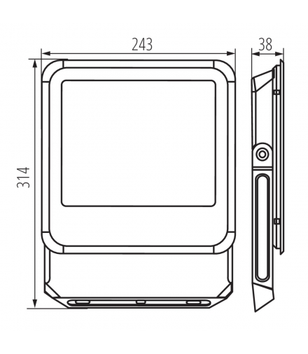 Naświetlacz IQ-LED FL 90W 10800LM 4000K NW, 33884 - Kanlux