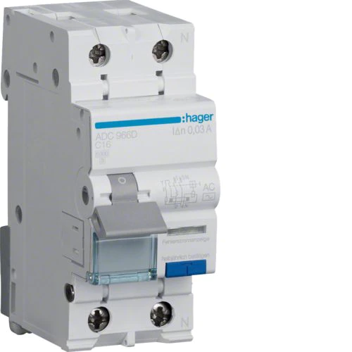 Wyłącznik różnicowoprądowy 10A/30mA 2P Typ AC, ADC966D - Hager