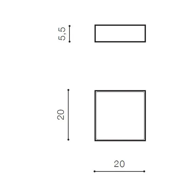 Plafon CASPER SQUARE LED 15W 3000K, AZ4496 - AZzardo