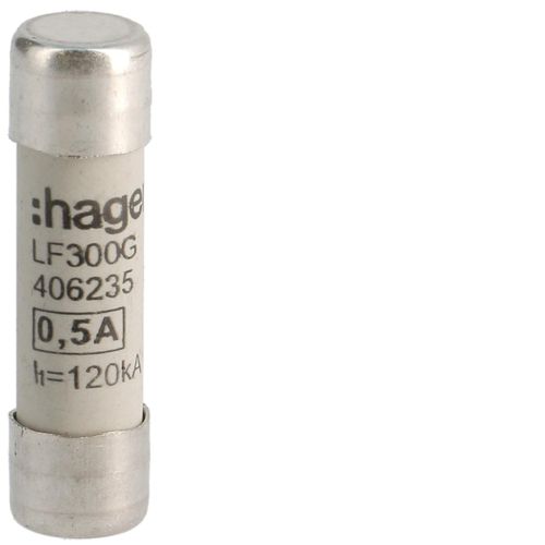 Wkładka bezpiecznikowa 0.5A 10x38mm gG 500VAC, LF300G - Hager