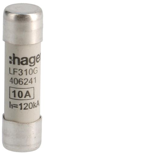 Wkładka bezpiecznikowa 10A 10x38mm gG 500VAC, LF310G - Hager