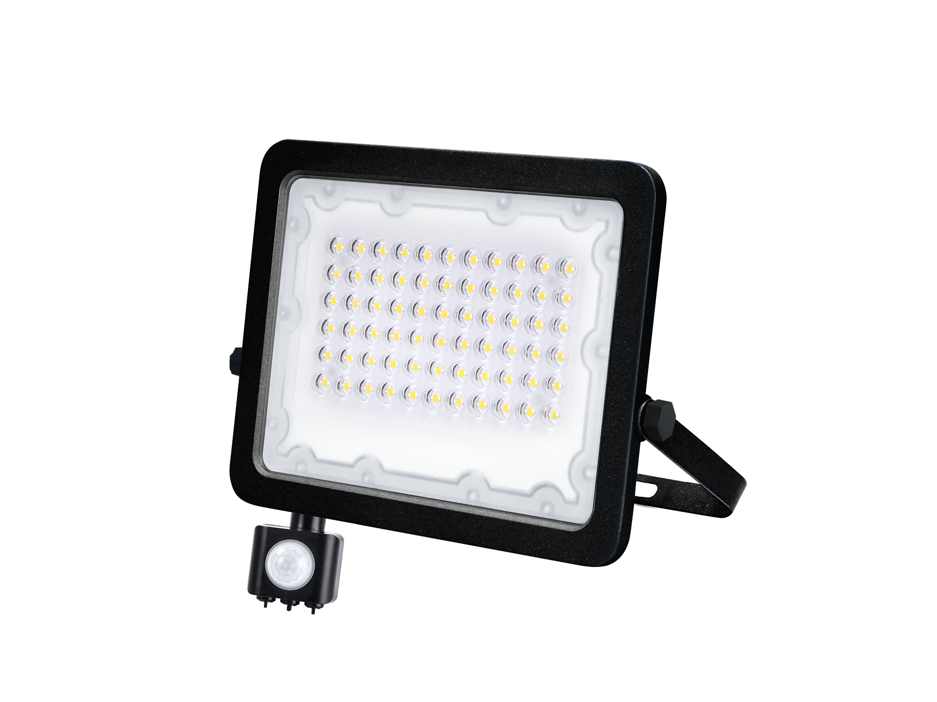 Naświetlacz LED GALAXY 50W czujka ruchu czarny 4000K, LFL250S - Lumax