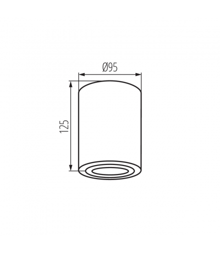 Oprawa sufitowa BORD DLP 50 B, 22552 - Kanlux