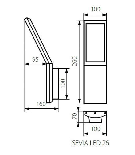 Oprawa ogrodowa SEVIA LED 26 E27, 23550 - Kanlux