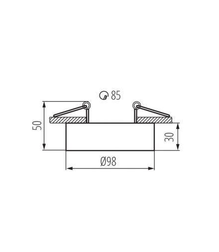 Oprawa sufitowa MINI BORD DLP 50 B, 28783 - Kanlux