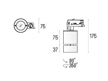 Labra Reflektor na szynę Geit Mini Adaptor 3F - 7.0313