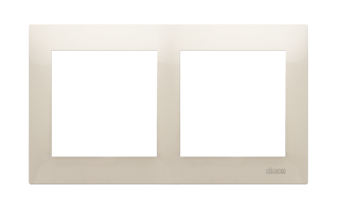 Ramka dwukrotna, Kremowa - DR2/41 - Kontakt Simon 54 Premium