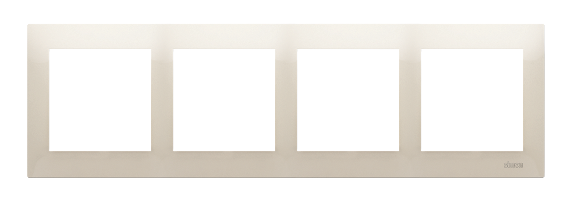 Ramka czterokrotna, Kremowa - DR4/41 - Kontakt Simon 54 Premium