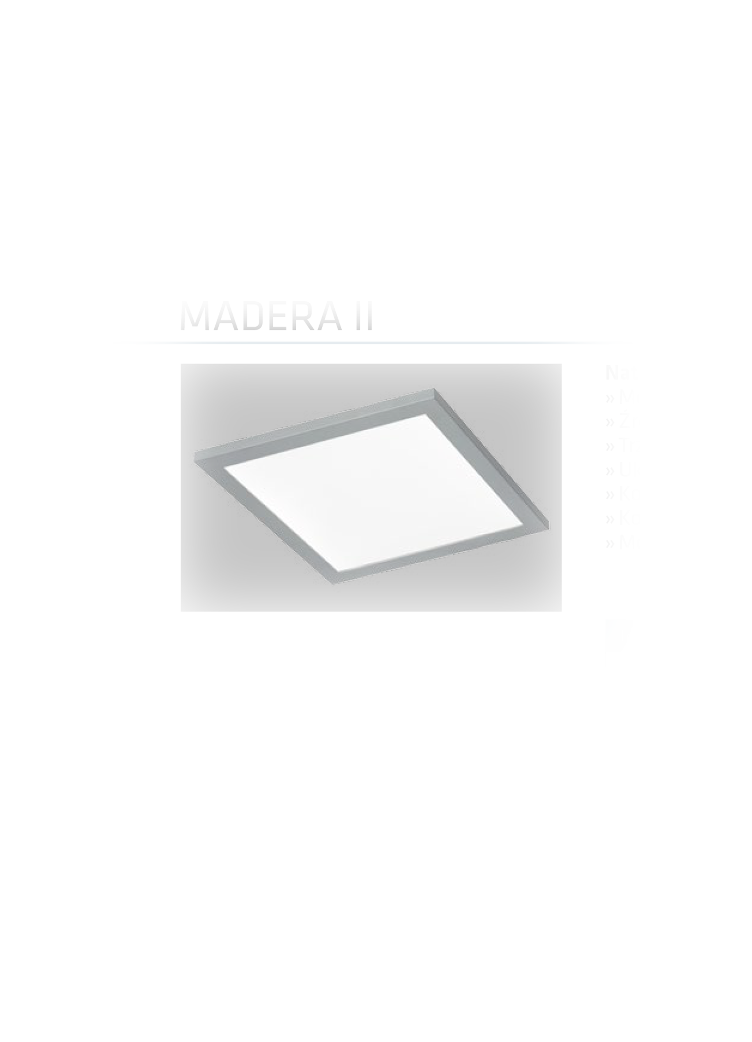 »Moc: 2x18W, 2x24W, 4x14W, 4x24W » Źródło światła: świetlówka » Trzonek: G5, 2G11, G24q2 »Układ optyczny: klosz PMMA opal »Korpus: stal malowana proszkowo »Kolor podstawowy: szary »Montaż: natynkowy