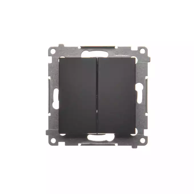 Łącznik schodowy świecznikowy, Czarny mat - DW6.01/49 - Kontakt Simon 54 Premium