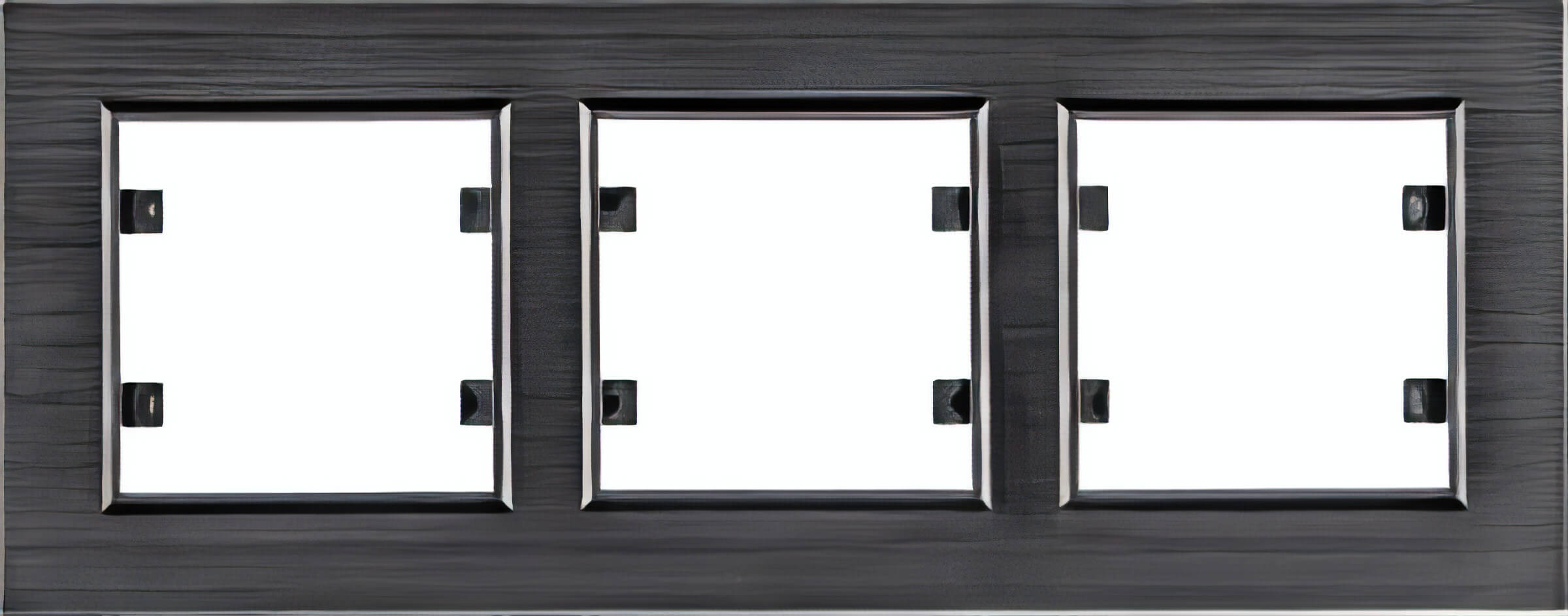 Ramka 3-krotna pozioma, Czarne aluminium, lumina passion , WL9233 - Hager