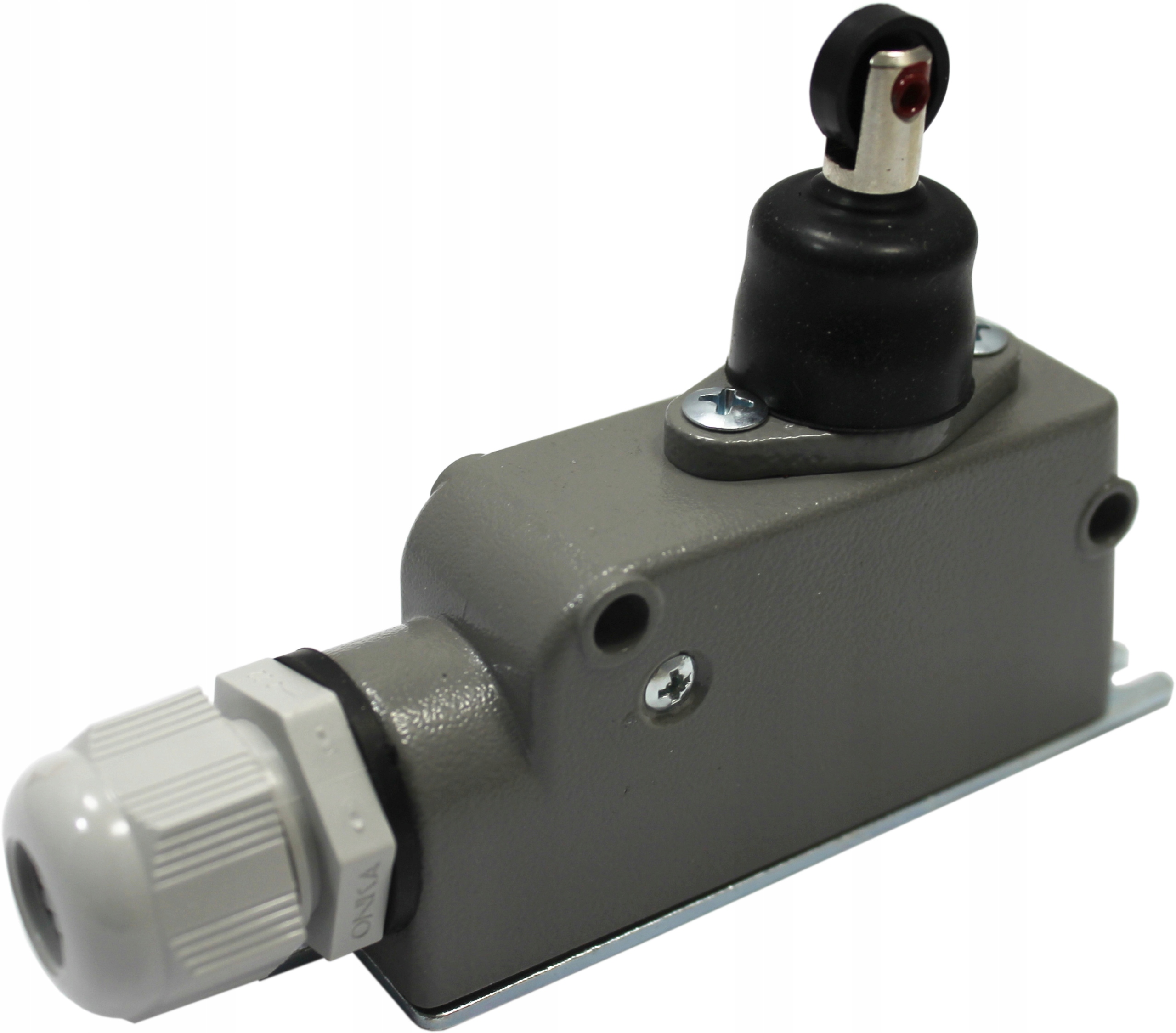 Wyłącznik krańcowy 1R 1Z w obudowie z popychaczem z rolką wzdłużną LM-10R, W0-59-251082 - PROMET