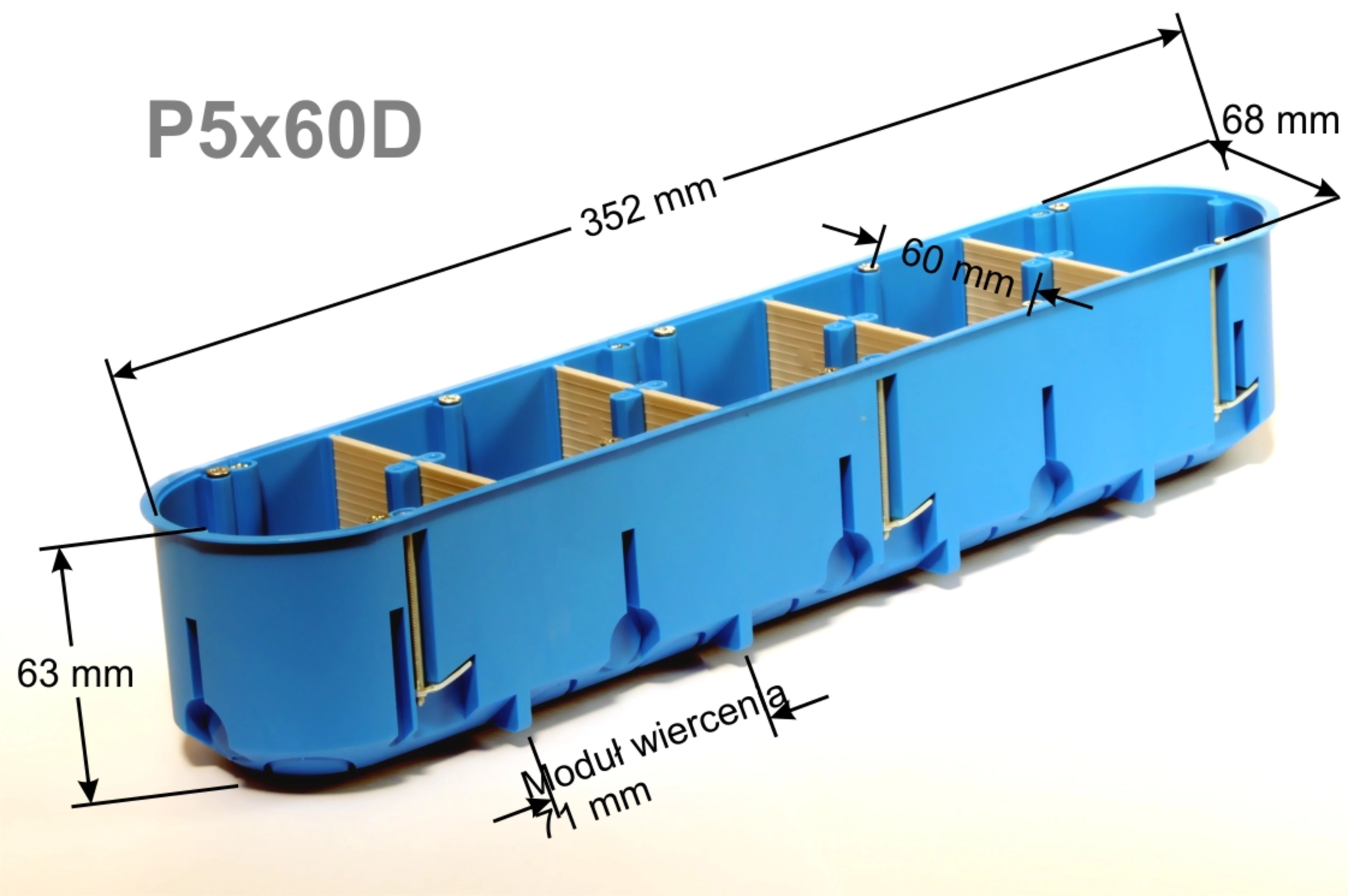 Puszka do pustych ścian 5 X 60 MM GŁĘBOKA MULTIBOX, 32099203 - SIMET